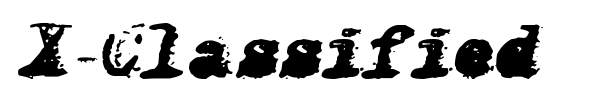 X-Classified font preview